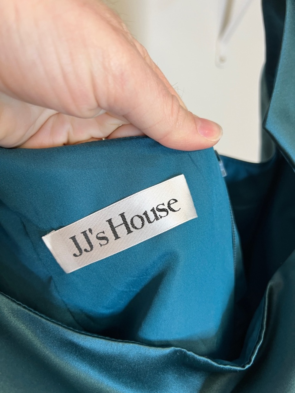 NWT JJs House Teal Satin Party Dress with Bow Straps- 18W - Picture 7 of 9